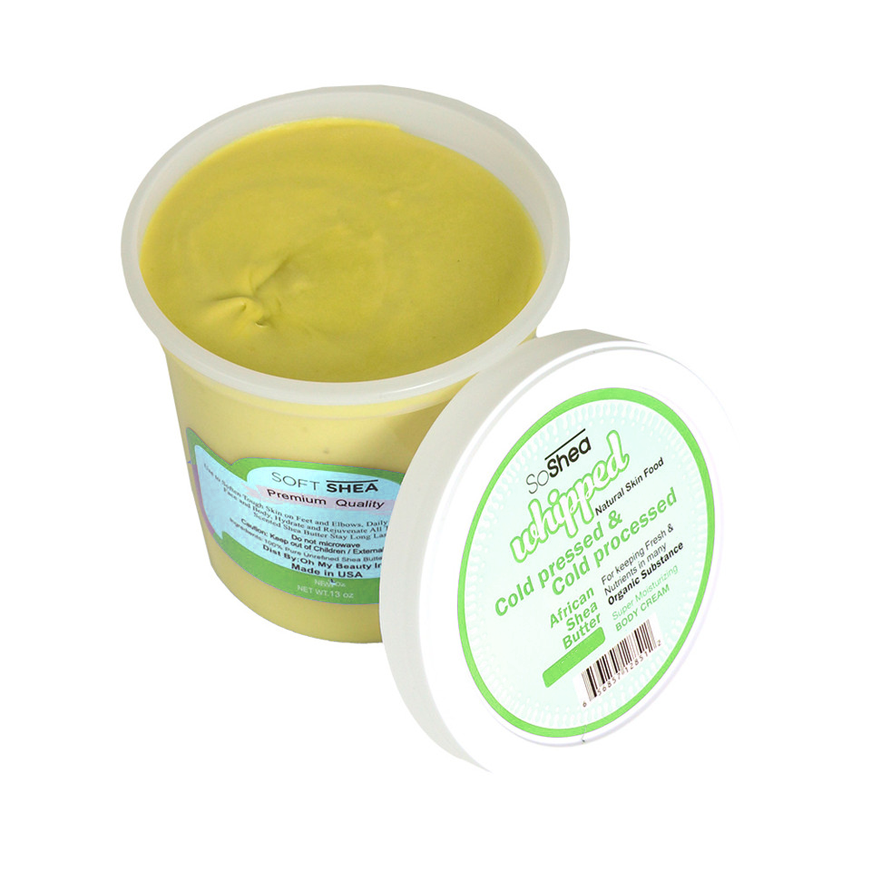 SoShea Whipped Cold Pressed & Cold Processed Raw Shea Butter